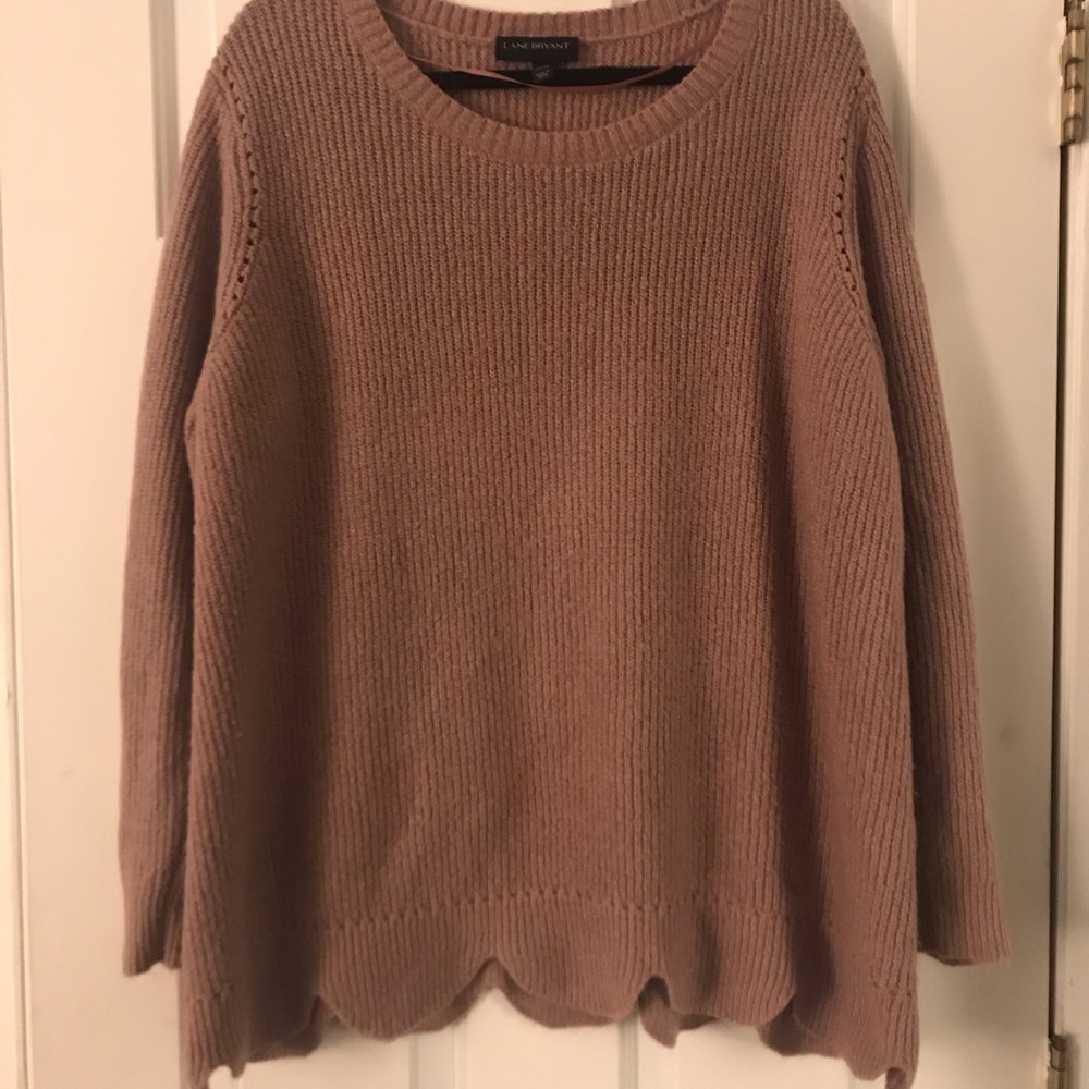 Pink scalloped sweater